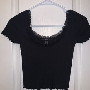 Black crop top